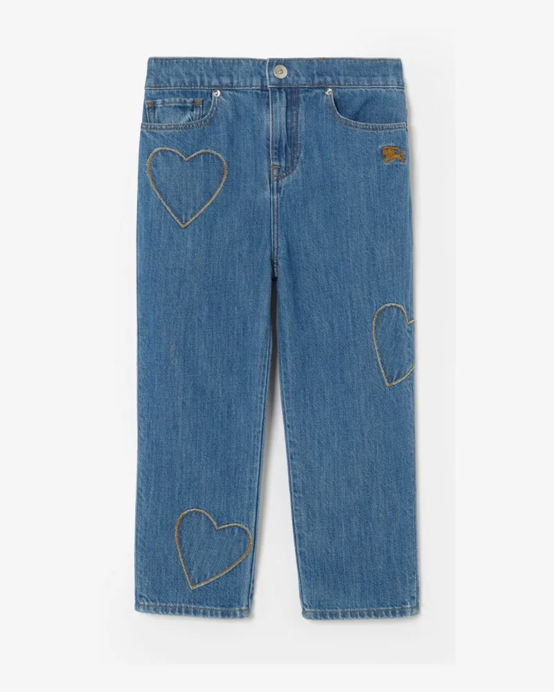 Burberry Denim-Jeans mit Herzen , Size Vintage