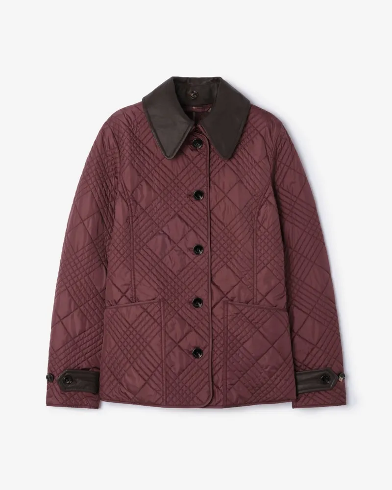 Burberry Gesteppte Nylonjacke „Fernleigh Vinyard-rot
