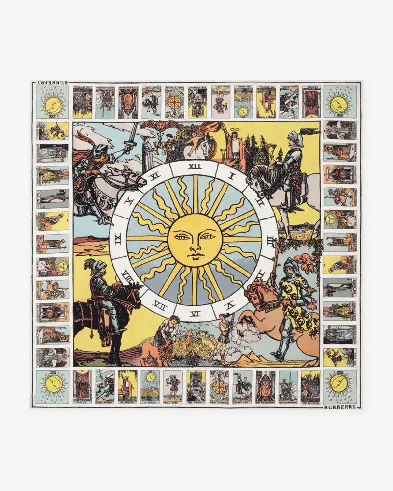 Burberry Seidenschal mit Tarotmotiv Seaside