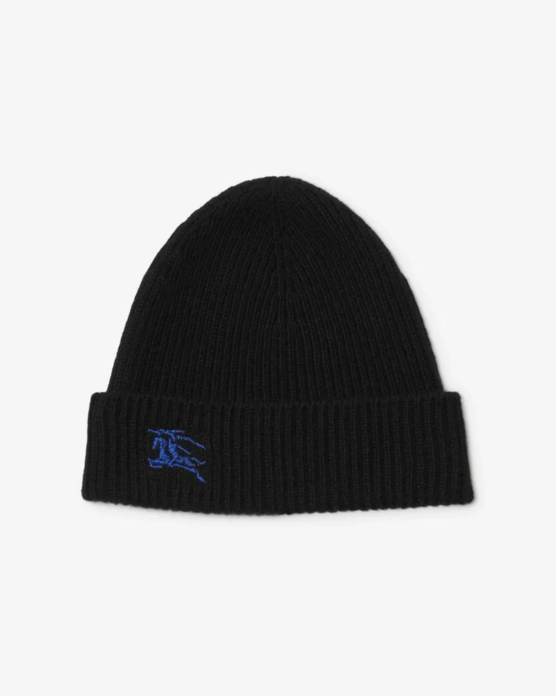 Burberry Rippstrick-Beanie aus Kaschmir Schwarz
