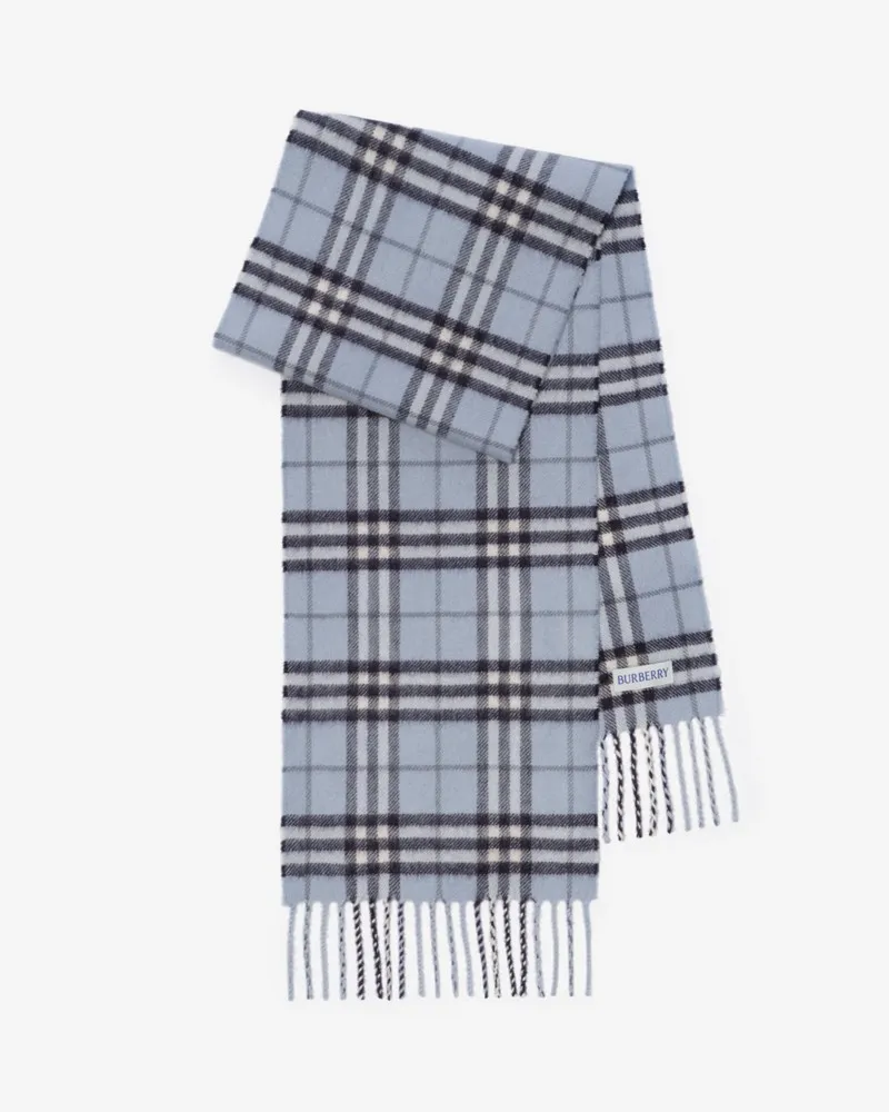 Burberry Kaschmirschal in Check , Size Bank-blau