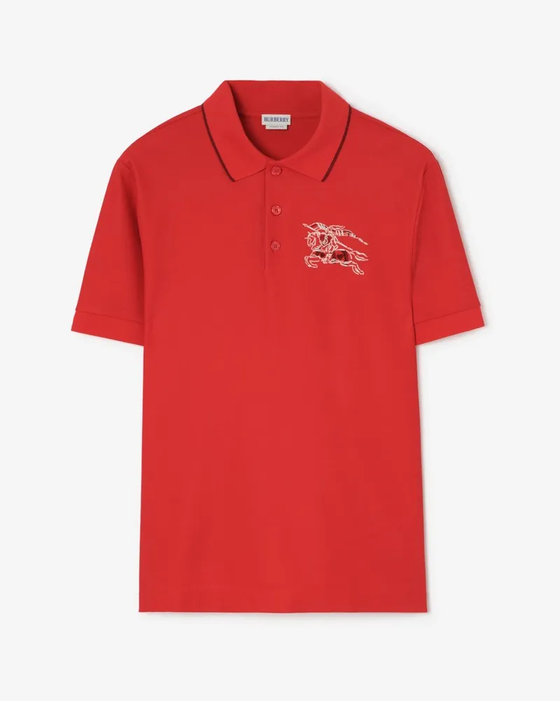 Burberry Baumwoll-Poloshirt mit Herz-Knight Currant