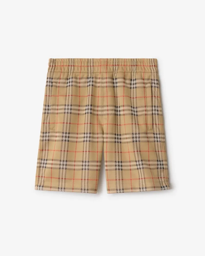 Burberry Jersey-Shorts in Check Sand