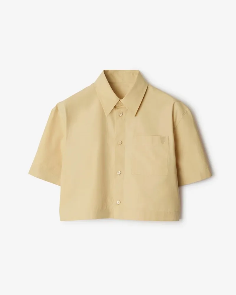 Burberry Cropped-Hemd aus Baumwolle Hay