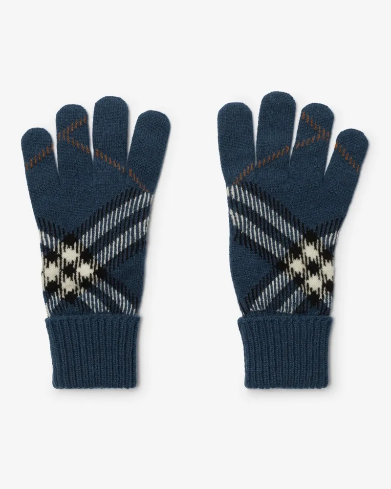 Burberry Handschuhe aus einer Kaschmirmischung in Check , Size Mast