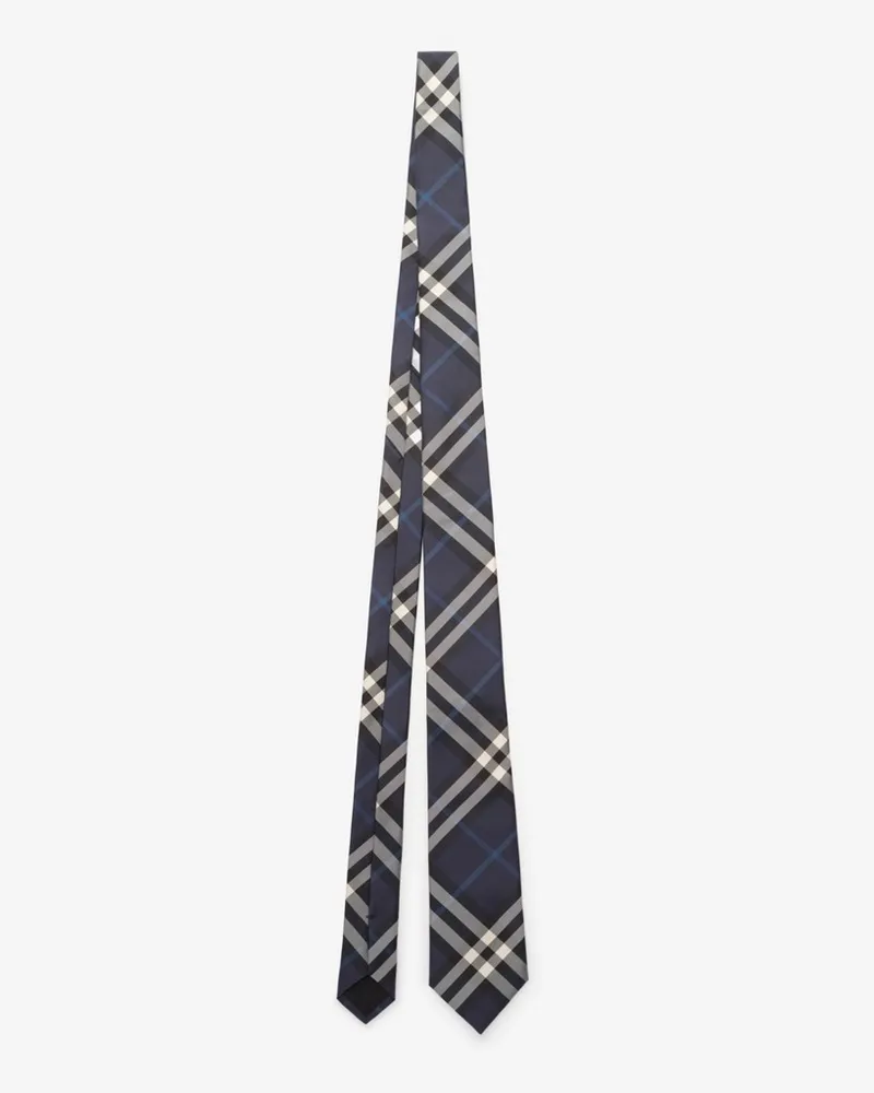 Burberry Seidenkrawatte in Check Navy