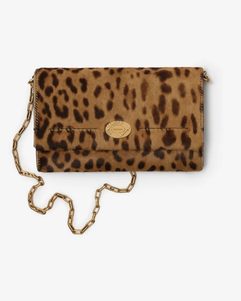 Burberry Brieftasche „Cotswolds“ mit Kettenriemen Leopard