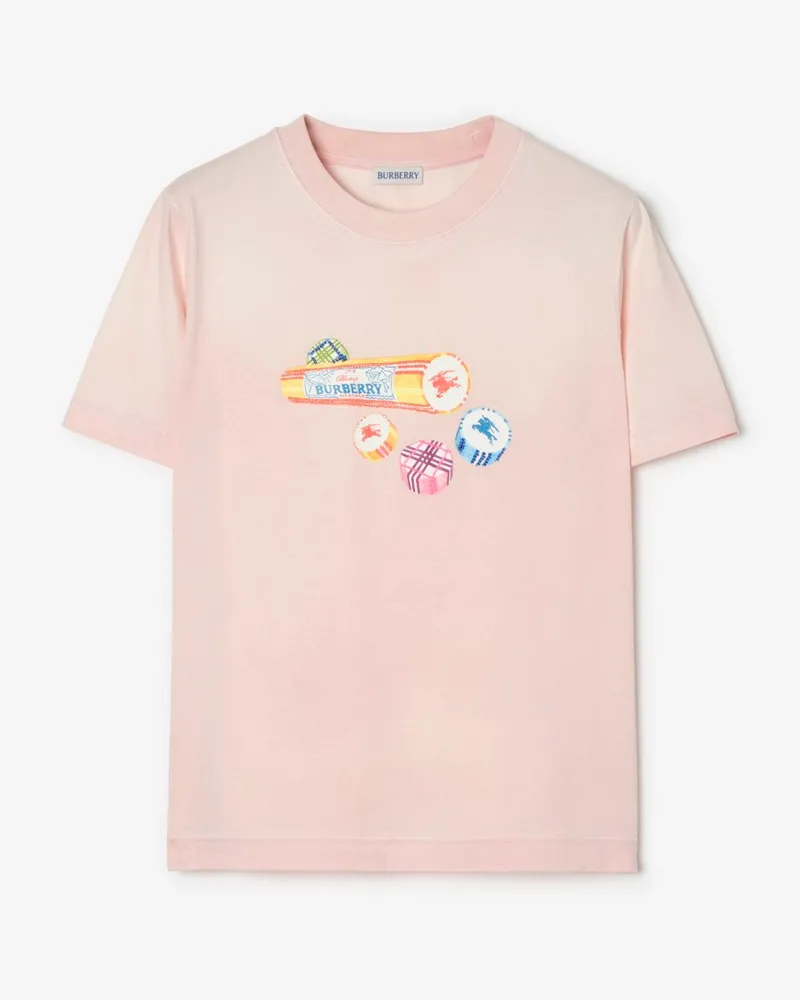 Burberry Baumwoll-T-Shirt mit Bonbonmotiv Mallow