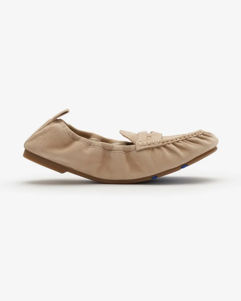 Burberry Veloursleder-Loafer „Fawn“ , Size Beige