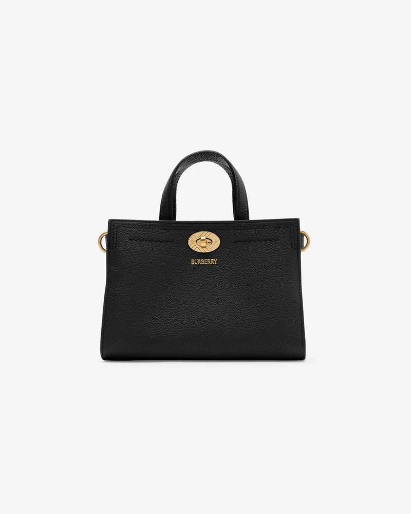 Burberry Henkeltasche „Cotswolds“ im Miniformat mit Check Schwarz