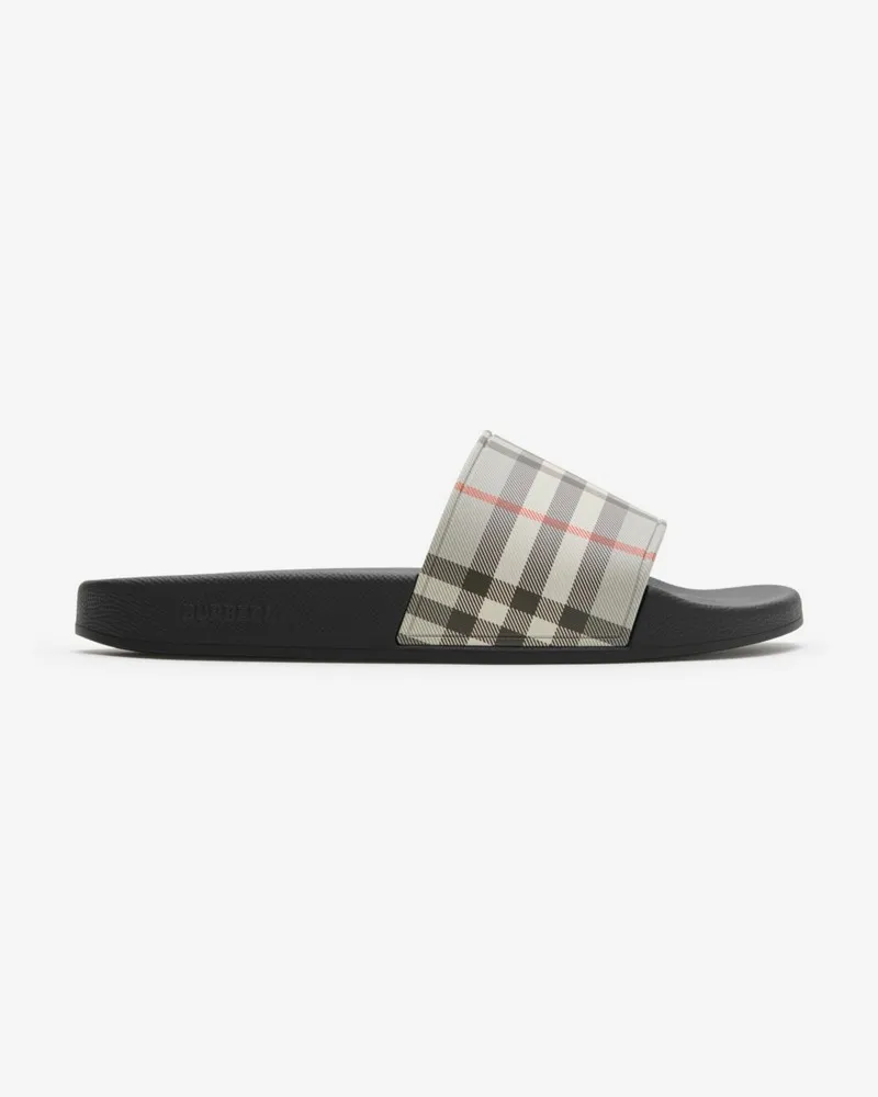 Burberry Slides in Check Safari