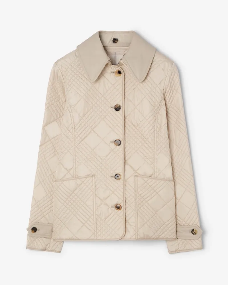 Burberry Gesteppte Nylonjacke „Fernleigh“ , Size Beige