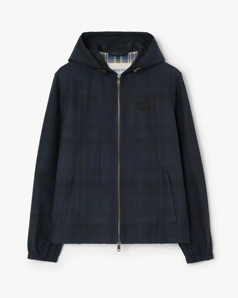 Burberry Baumwoll-Kapuzenjacke „Newport“ in Check Peacock