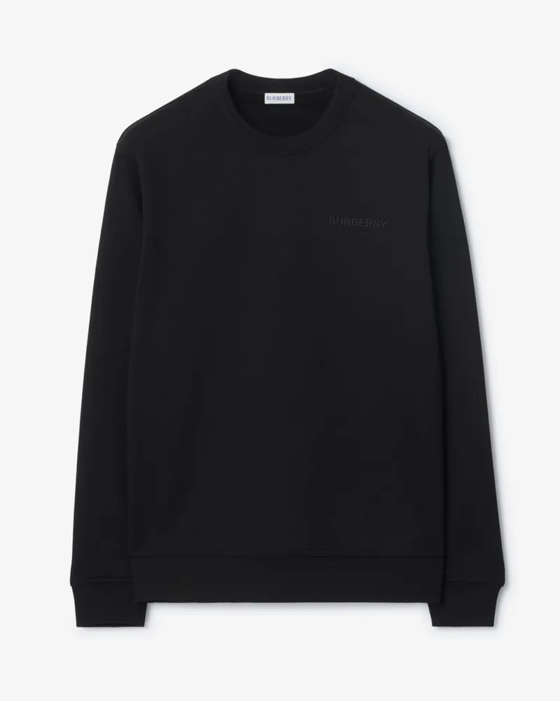 Burberry Baumwollsweatshirt mit Logo Schwarz