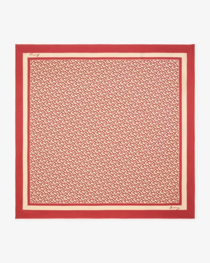 Burberry Seidenschal mit B-Motiv Geranium