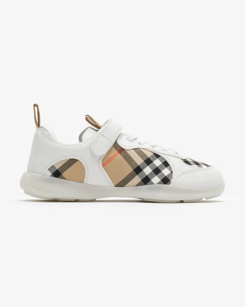 Burberry Sneaker „Matrix“ aus Leder mit Check , Size Optic-weiß