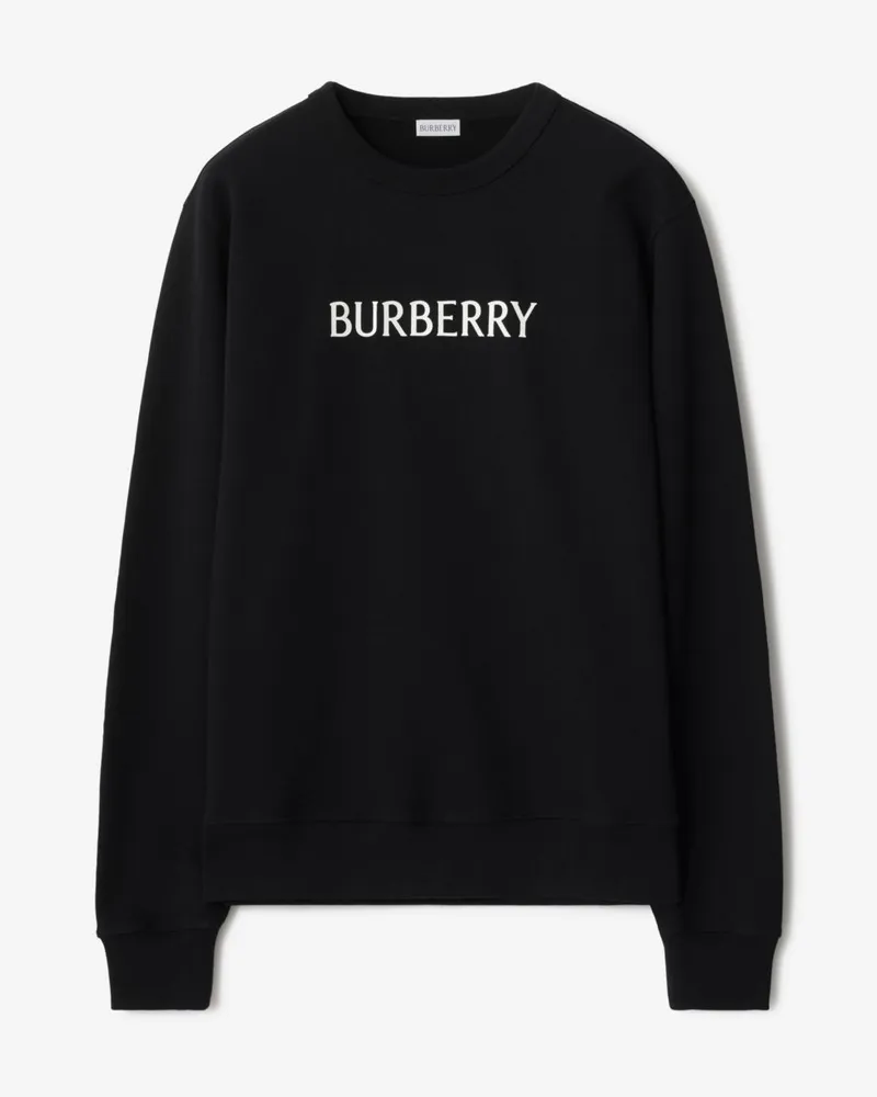 Burberry Baumwollsweatshirt mit Logo Schwarz