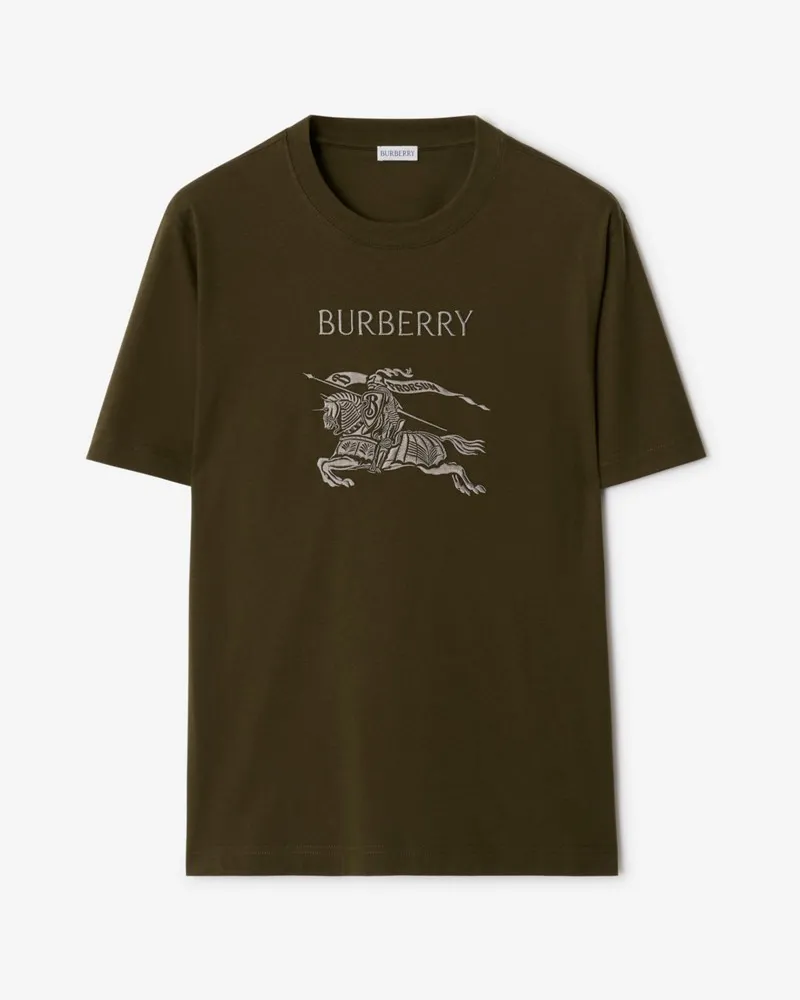 Burberry Baumwoll-T-Shirt mit EKD-Motiv Marsh-grün