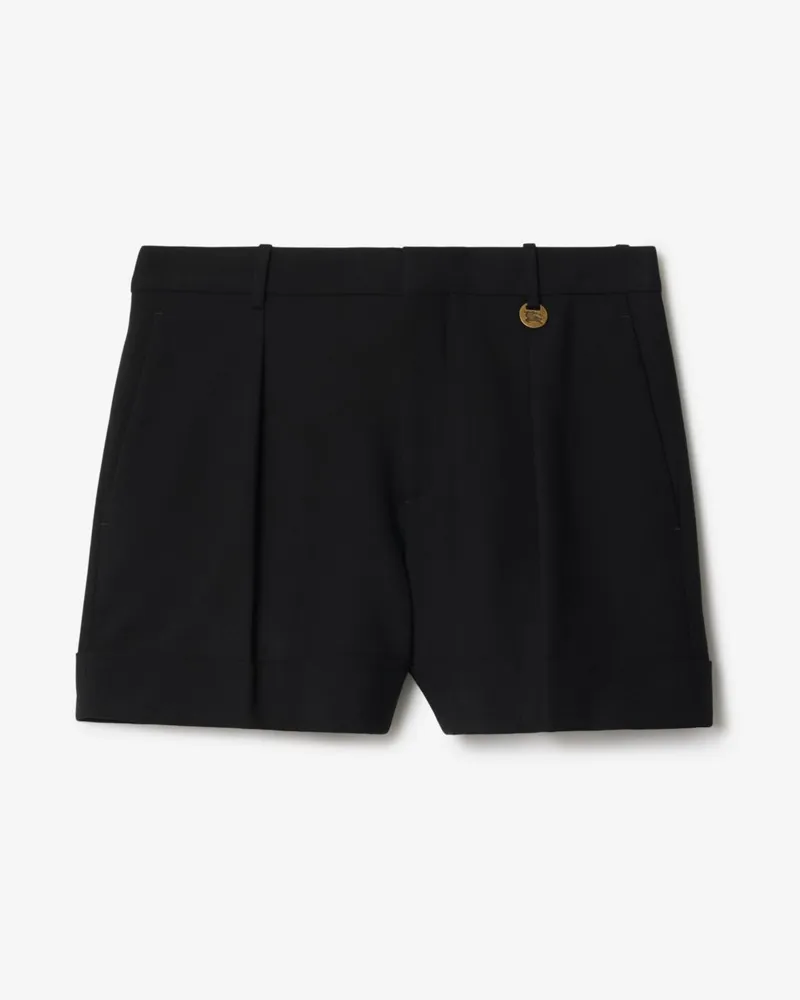 Burberry Elegante Wollshorts Schwarz
