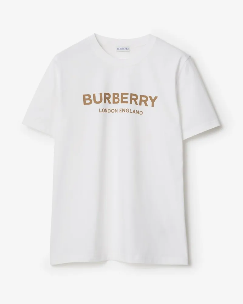 Burberry Baumwoll-T-Shirt mit Logo , Size Weiß