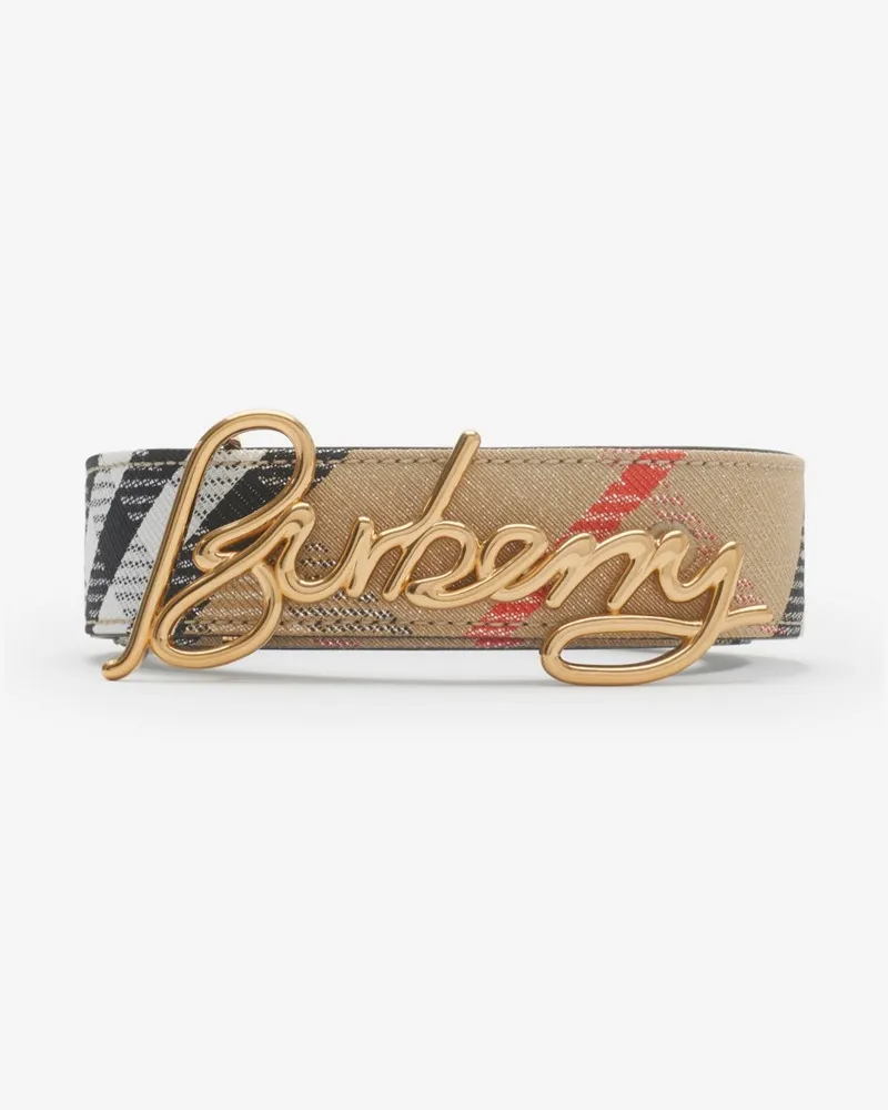Burberry Wendbarer Gürtel „Signature“ mit Check Sand