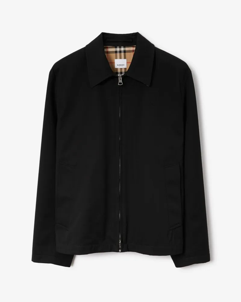 Burberry Harrington-Jacke aus Gabardine , Size Black