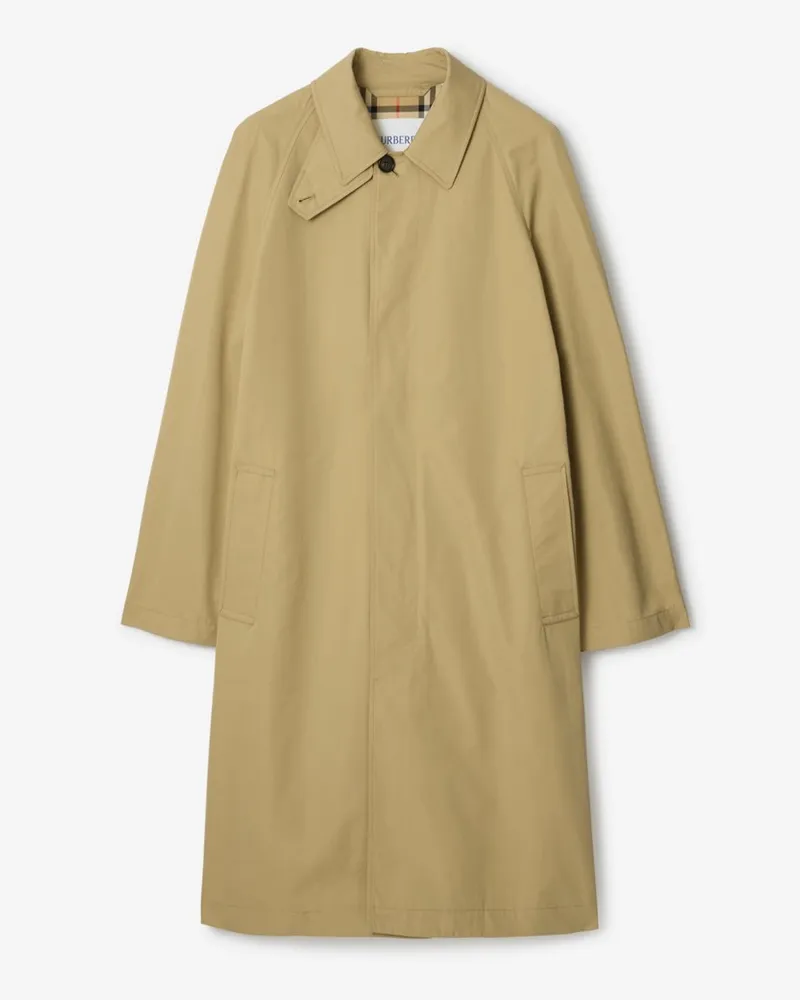 Burberry Langer Car Coat aus Baumwolle , Size Hamper-beige