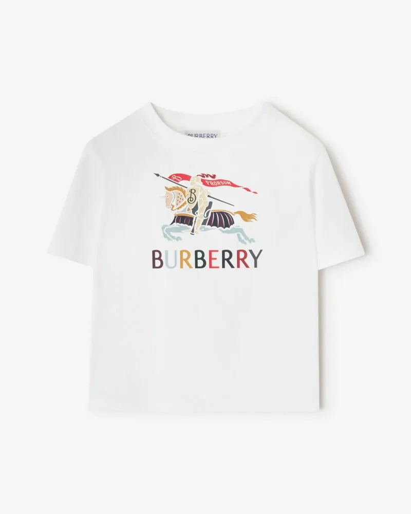 Burberry Baumwoll-T-Shirt mit EKD-Motiv , Size Weiß