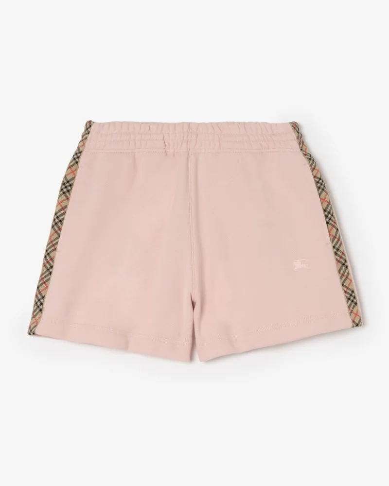 Burberry Baumwollshorts mit Karobesatz Bouquet-rosa