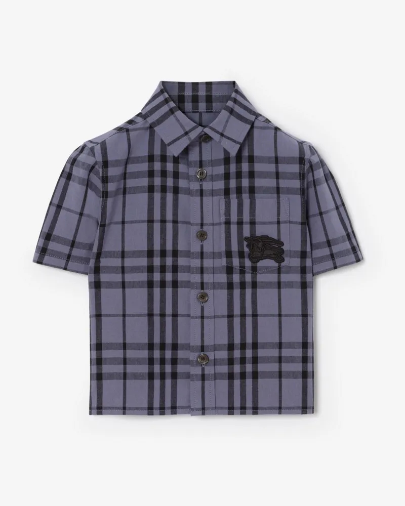 Burberry Baumwollhemd in Check , Size Damson