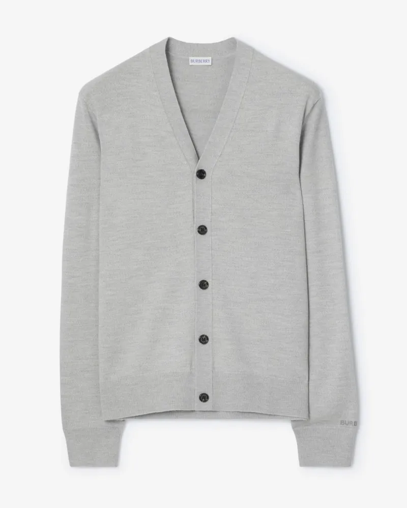 Burberry Wollcardigan Hellgrau