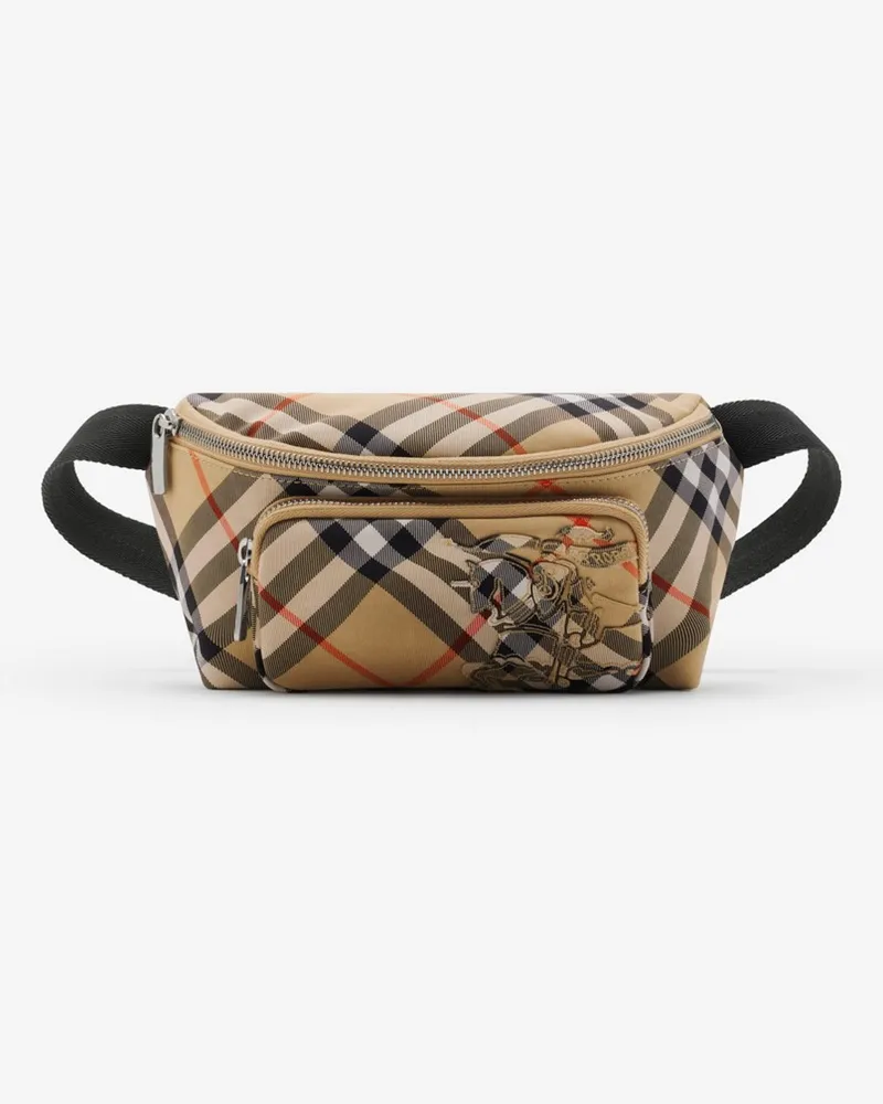 Burberry Kleine Bauchtasche in Check Sand-beige