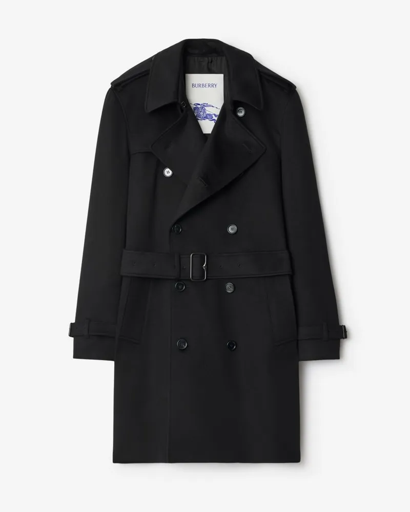 Burberry Mittellanger Kaschmir-Trenchcoat „Hastings“ , Size Black