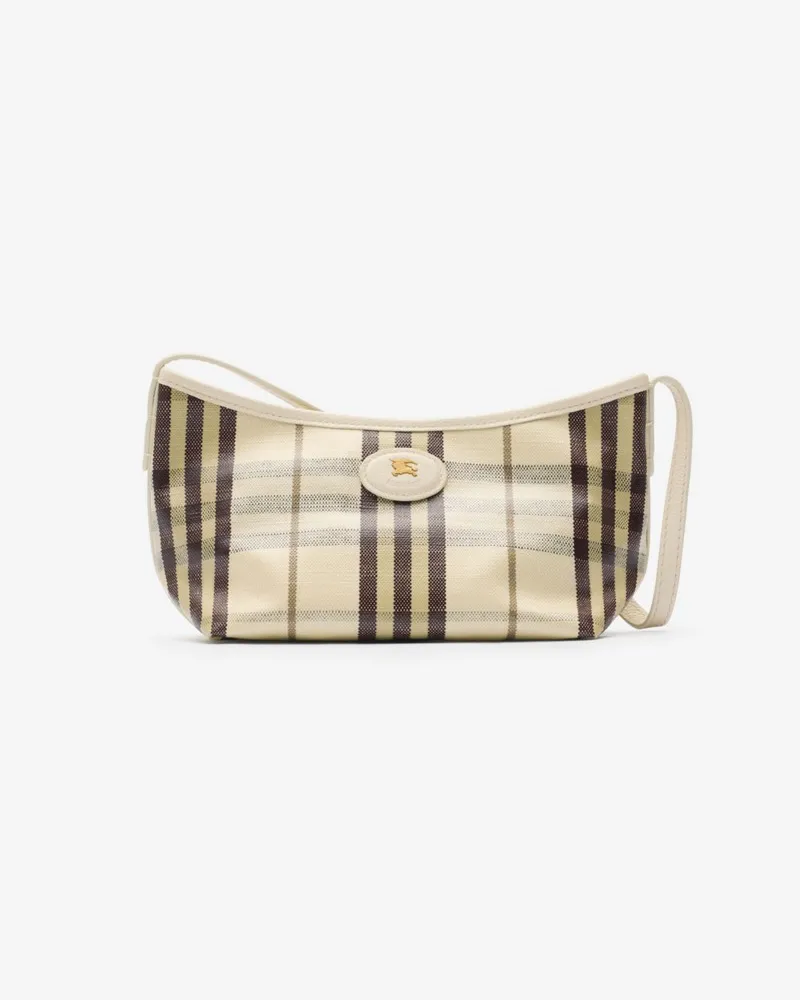 Burberry Schultertasche „Highlands“ im Kleinformat Hellbeige