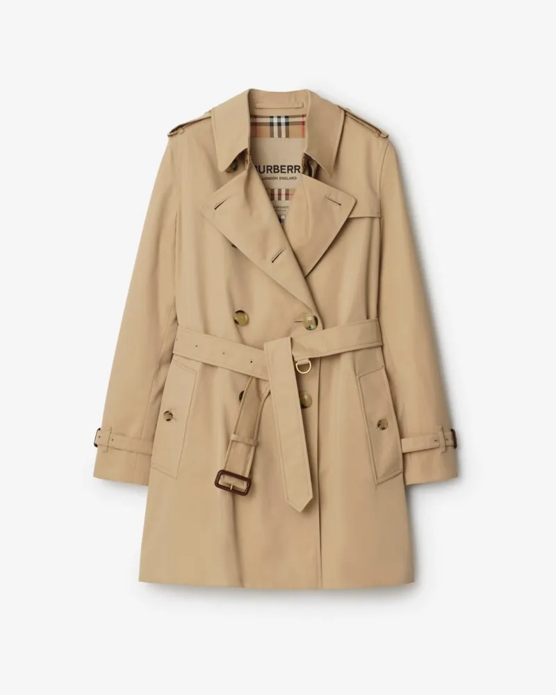 Burberry Kurzer Heritage-Trenchcoat „Kensington“ , Size Honey-beige