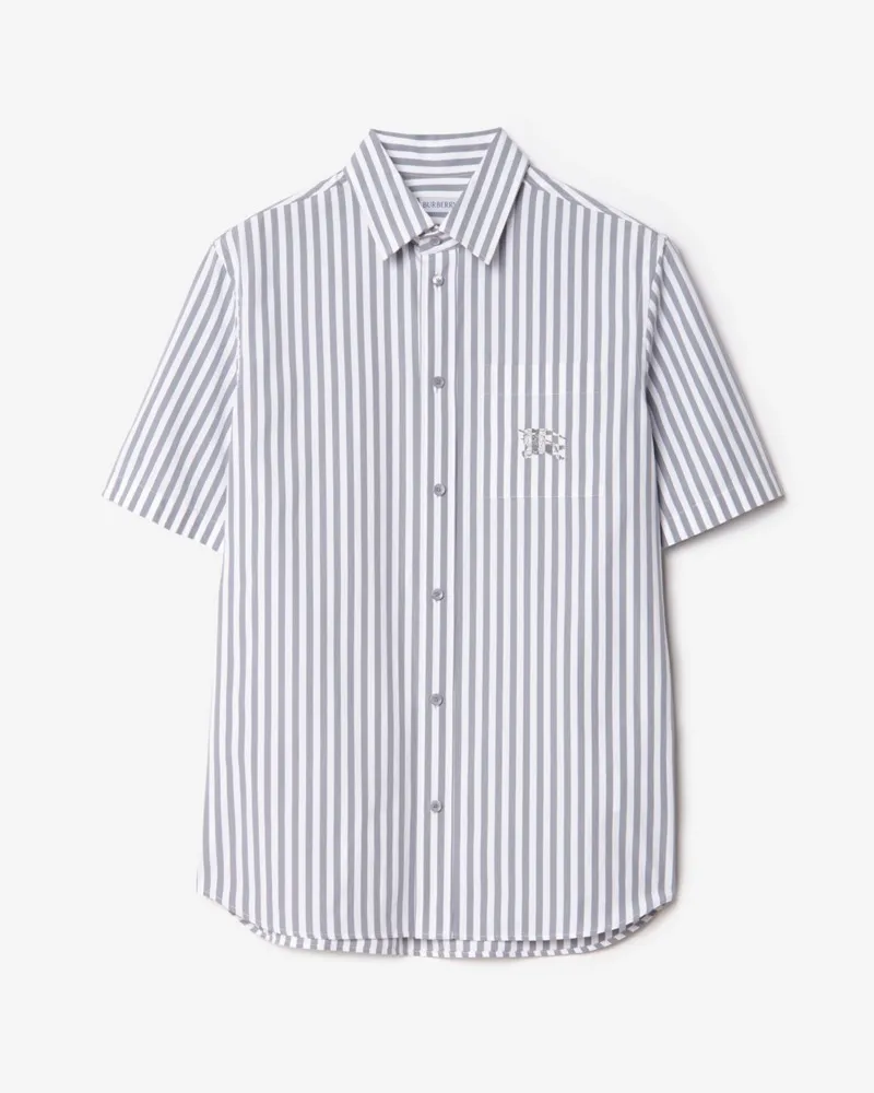 Burberry Baumwollpopelin-Hemd im Streifenmuster Marble
