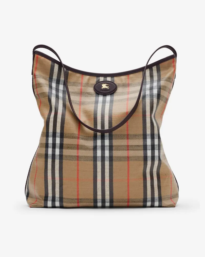 Burberry Mittelgroße Schultertasche „Highlands Sand-beige