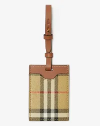 Burberry Gepäckanhänger in Check Vintage-beige