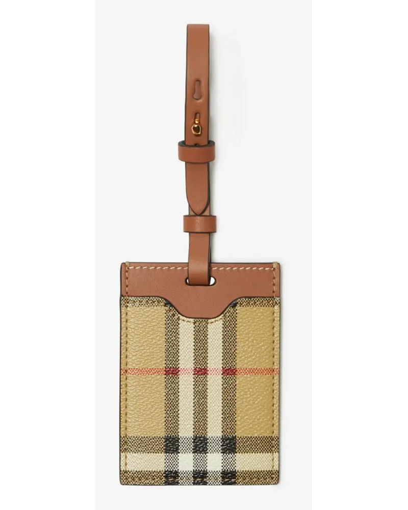 Burberry Gepäckanhänger in Check Vintage-beige