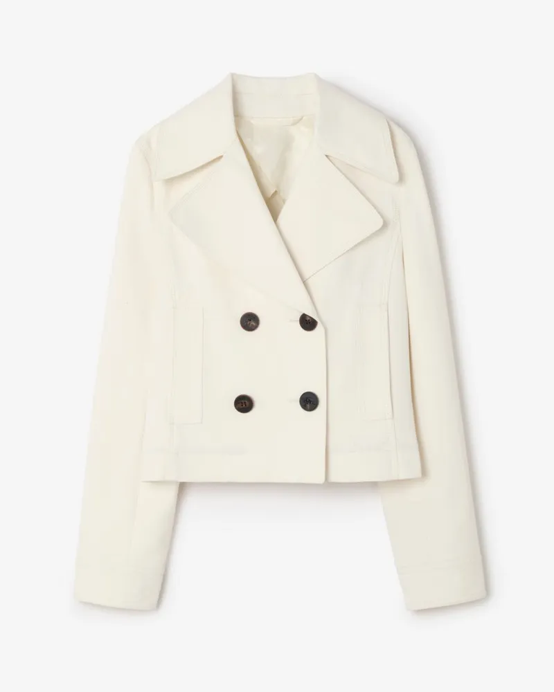 Burberry Cropped-Baumwolljacke , Size Tundra
