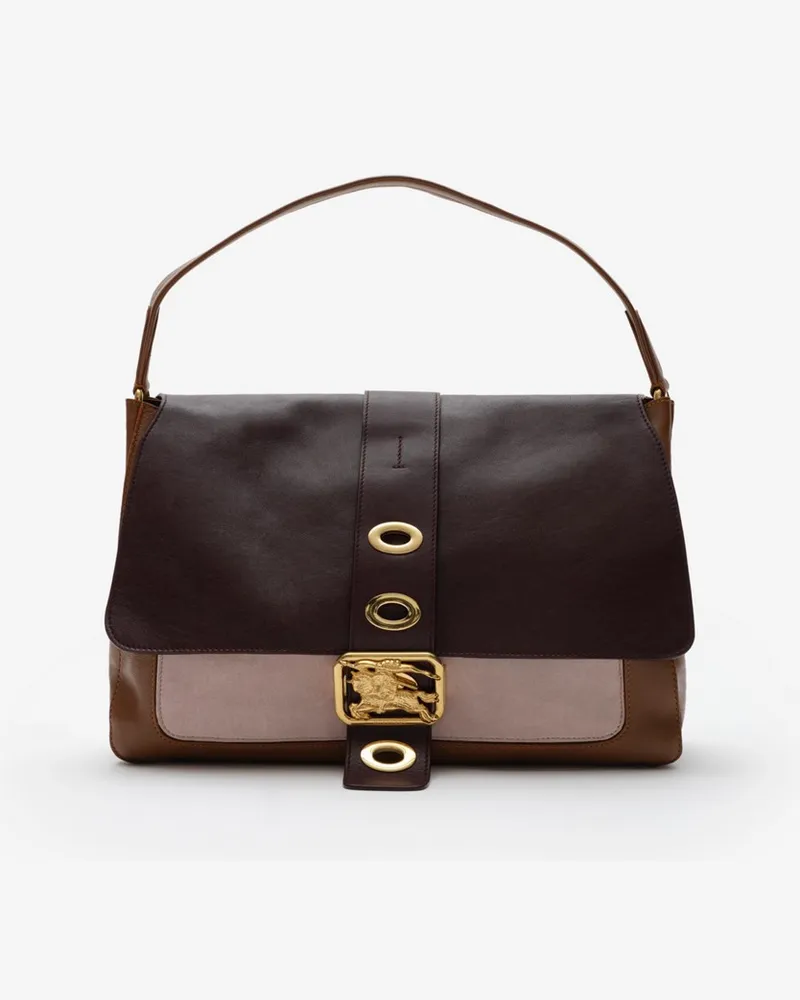 Burberry Mittelgroße Tasche „Rider Dunnock-braun
