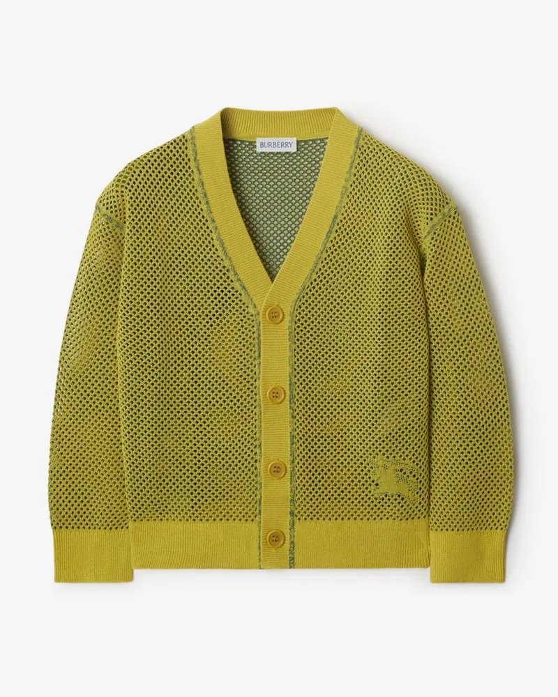 Burberry Mesh-Cardigan aus Baumwolle und Nylon Spring