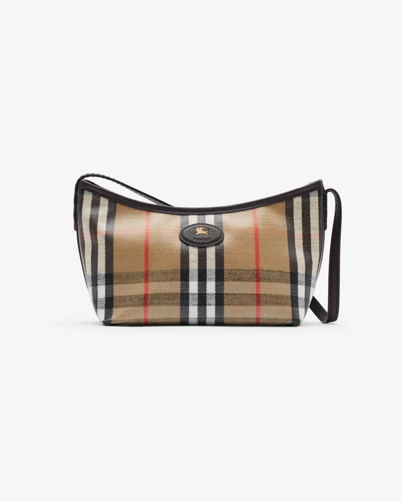 Burberry Schultertasche „Highlands“ im Kleinformat Sand