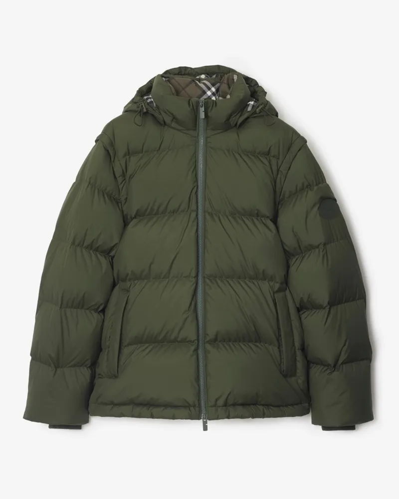 Burberry Wattierte Jacke mit abnehmbaren Ärmeln Shale-grün