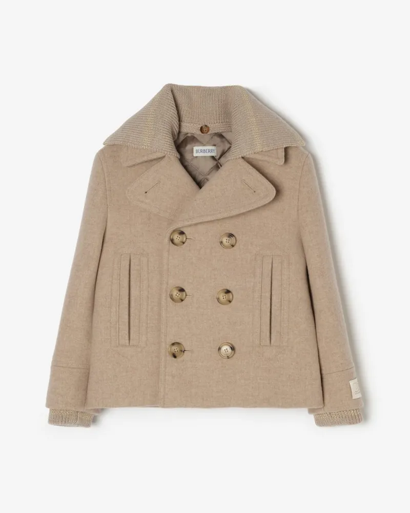 Burberry Wollmisch-Peacoat , Size Taupe