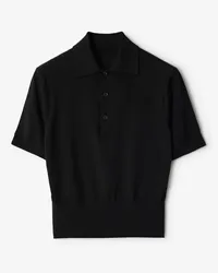 Burberry Baumwollmisch-Poloshirt Schwarz