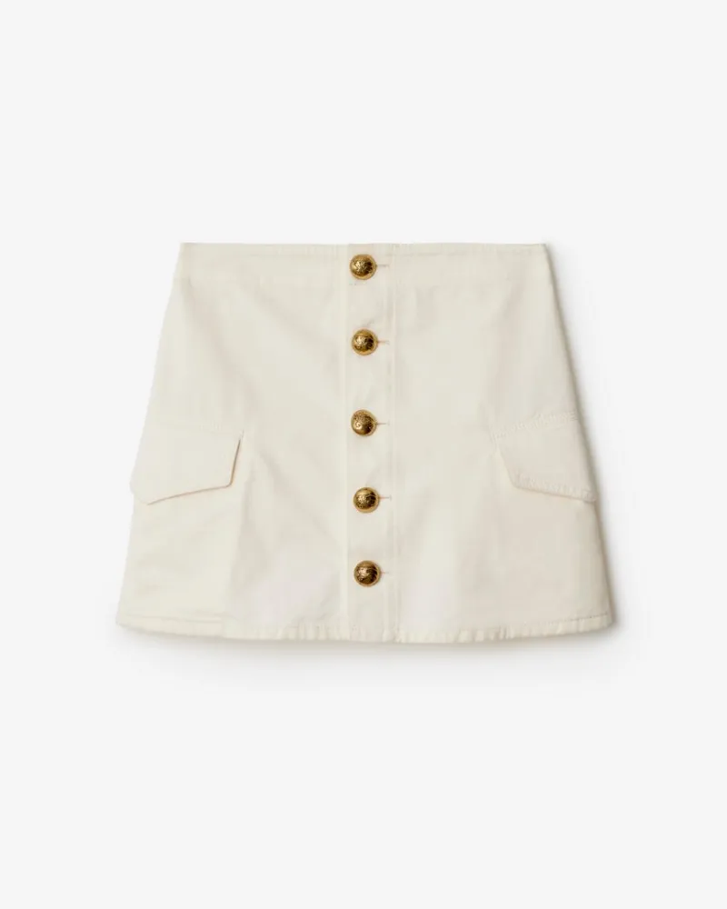 Burberry Minirock aus Baumwolle Cremefarben
