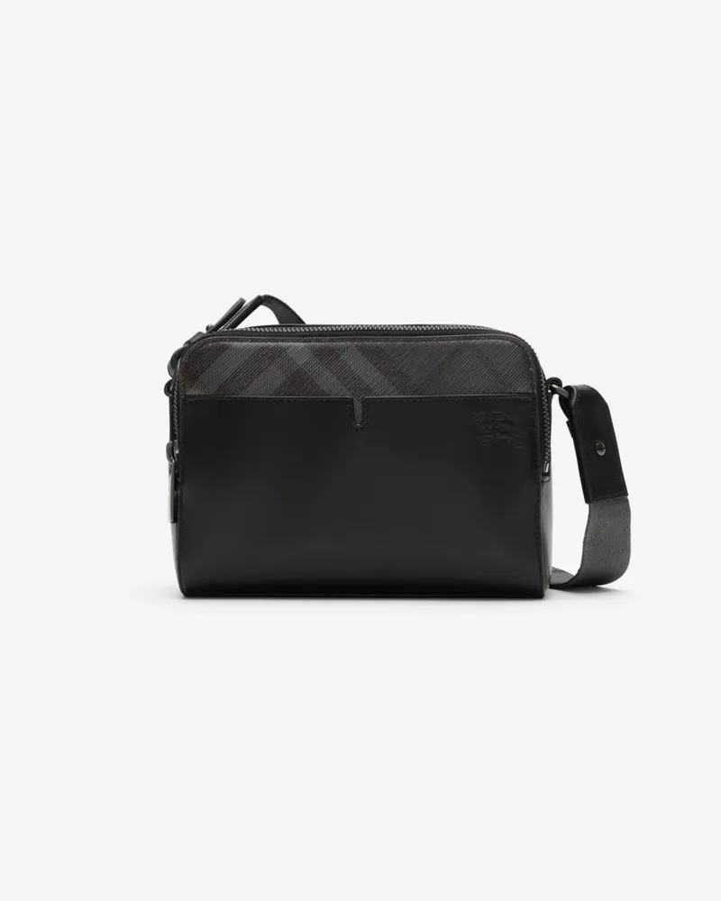 Burberry Crossbody-Tasche mit Check-Akzent Black