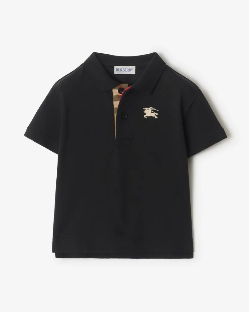 Burberry Baumwollpiqué-Poloshirt , Size Black