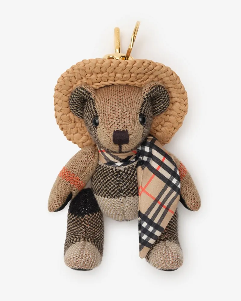 Burberry Thomas Teddybär-Anhänger Sand